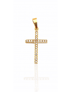 Cruz de Oro 18k con Circonitas