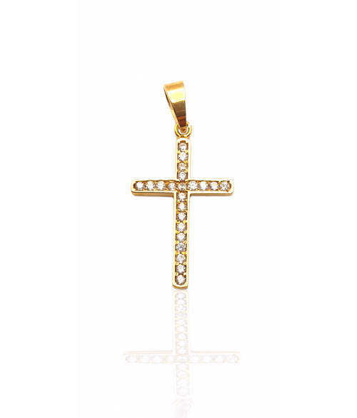 Cruz de Oro 18k con Circonitas