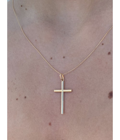 Cruz de Oro 18k Sencilla Larga