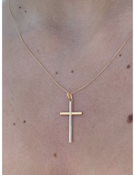 Cruz de Oro 18k Sencilla Larga