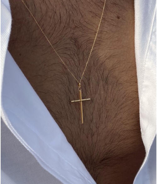 Cruz de Oro 18k Sencilla Larga