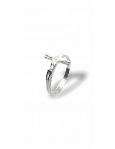 Anillo Cristo en Plata 1ª Ley