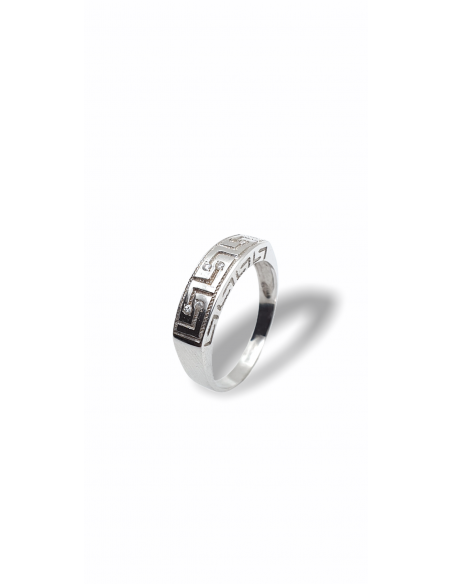 Anillo Greca en Oro Blanco 18k