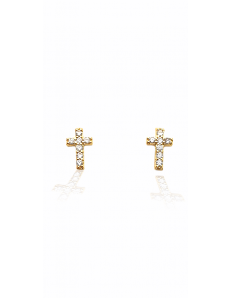 Pendientes Cruz Mini de Acero
