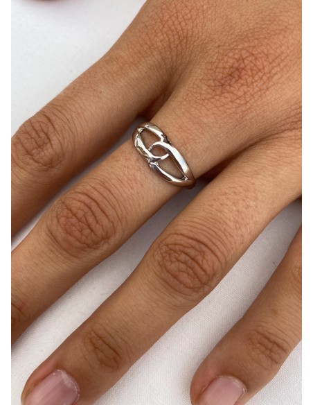 Anillo Lazo en Plata 1ª Ley