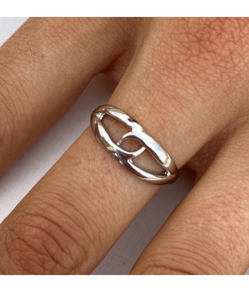 Anillo Lazo en Plata 1ª Ley