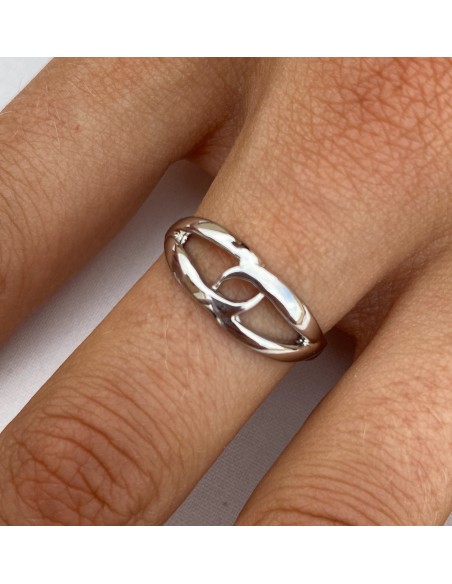 Anillo Lazo en Plata 1ª Ley