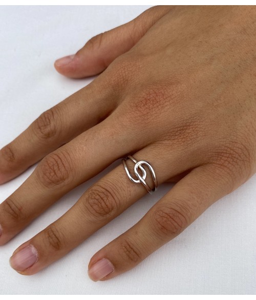 Anillo Dos Gotas en Plata 1ª ley