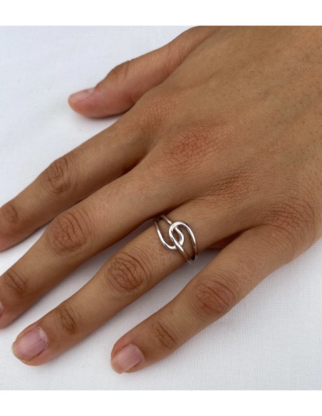 Anillo Dos Gotas en Plata 1ª ley