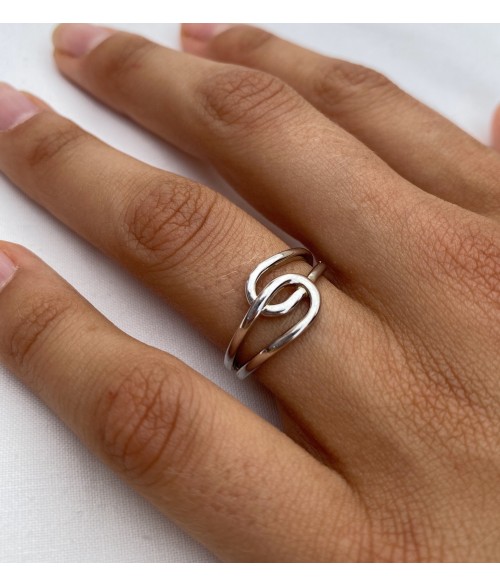 Anillo Dos Gotas en Plata 1ª ley