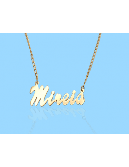 Colgante Nombre Personalizado Oro 18k
