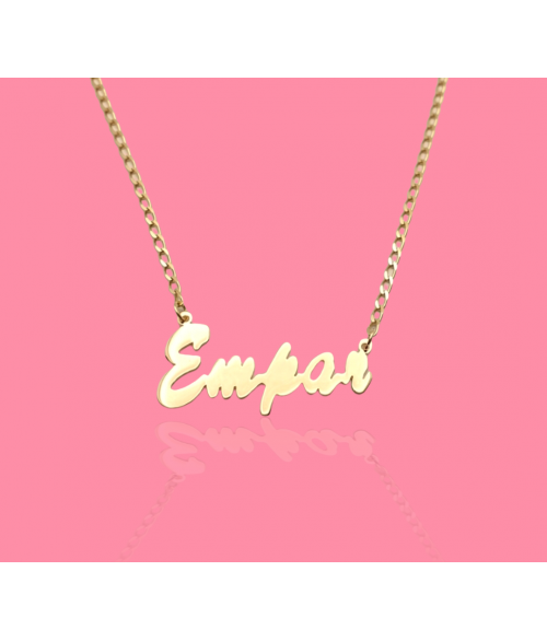 Colgante Nombre Personalizado Oro 18k