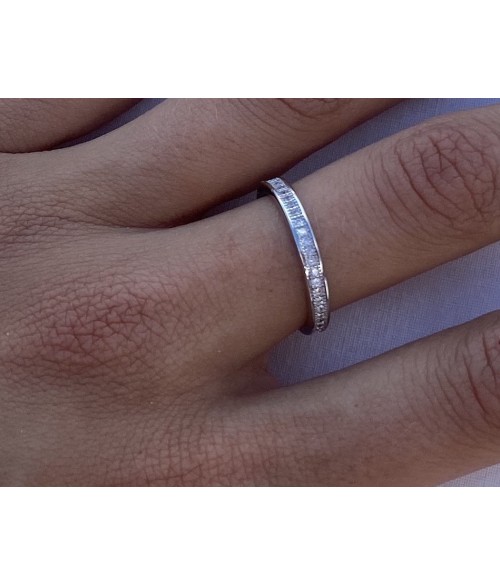 Anillo de Plata 1ª Ley con Circonitas