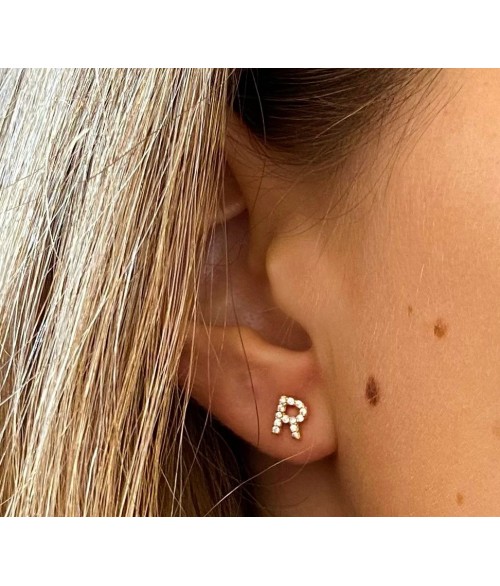 PENDIENTES INICIAL PERSONALIZADA ORO
