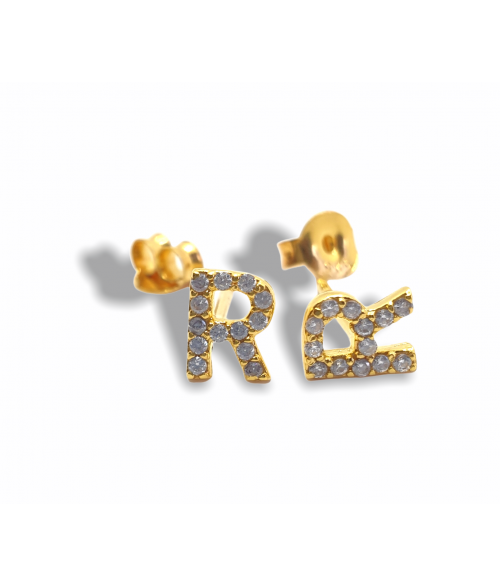 PENDIENTES INICIAL PERSONALIZADA ORO