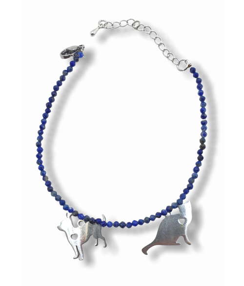 Pulsera piedra Lapislázuli personalizada