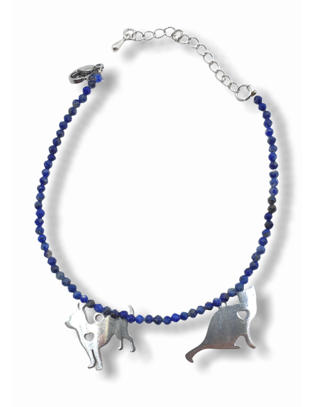 Pulsera piedra Lapislázuli personalizada