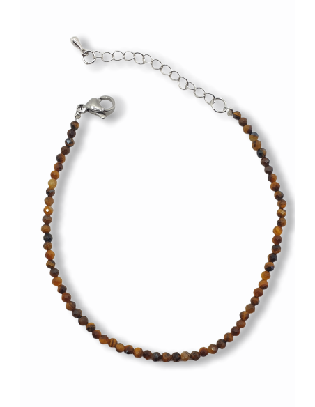 Pulsera Piedra Ojo de Tigre Personalizada