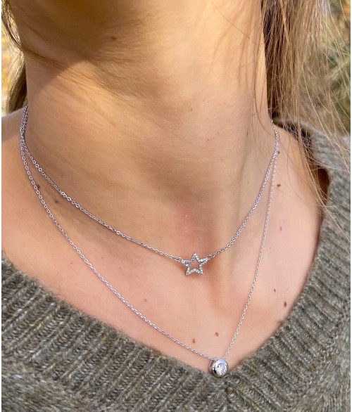 Colgante de Plata Estrella con...