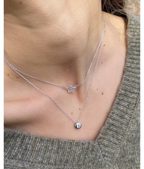 Colgante de Plata Estrella con...