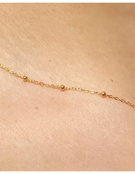 Cadena de Oro 18k con Bolas