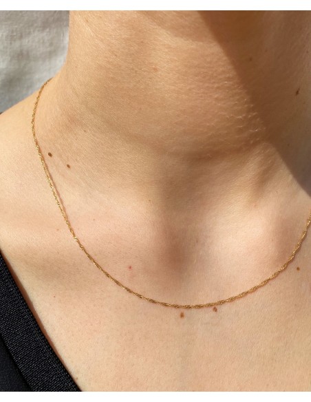 Cadena de Oro 18k Trenzada Singapur