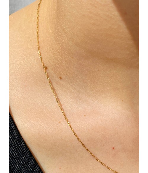 Cadena de Oro 18k Trenzada Singapur