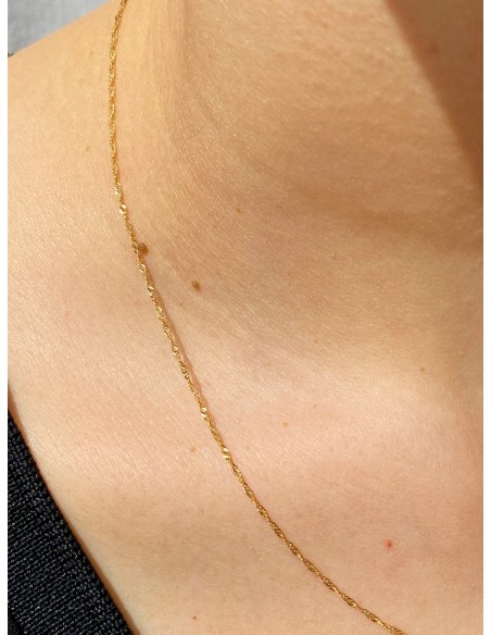 Cadena de Oro 18k Trenzada Singapur