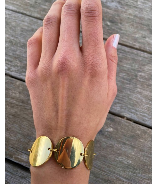 Pulsera Discos en Acero