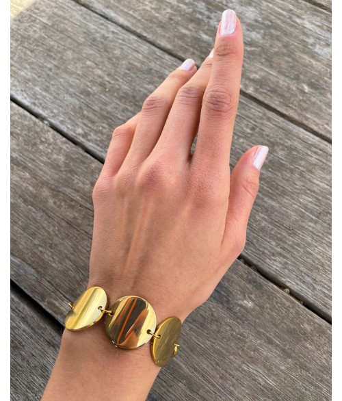 Pulsera Discos en Acero