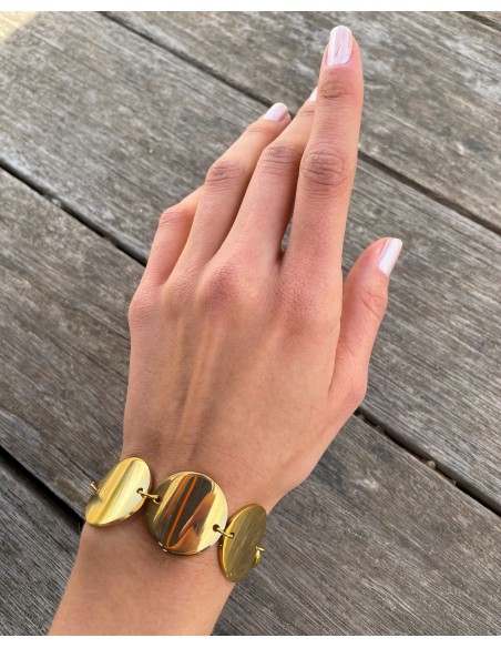 Pulsera Discos en Acero
