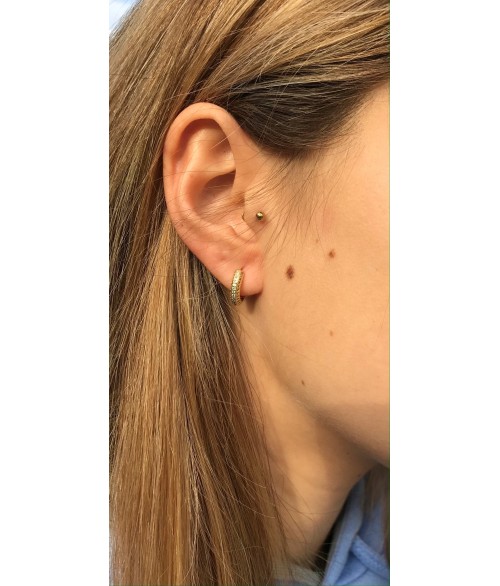 Pendientes de Aro con Circonitas