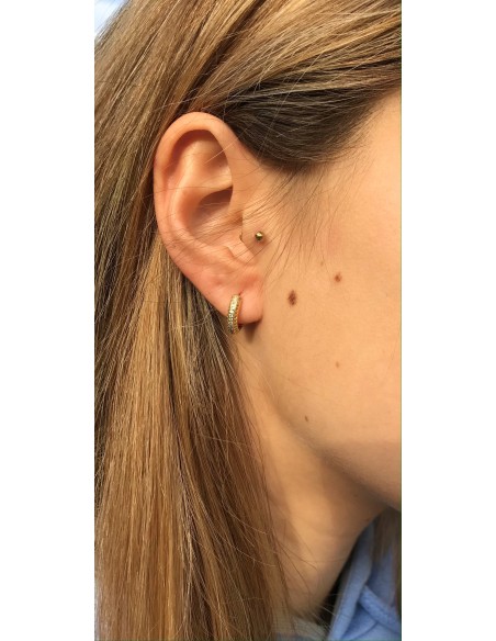 Pendientes de Aro con Circonitas