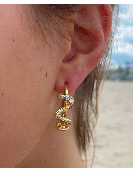 Pendientes de Serpiente de Acero