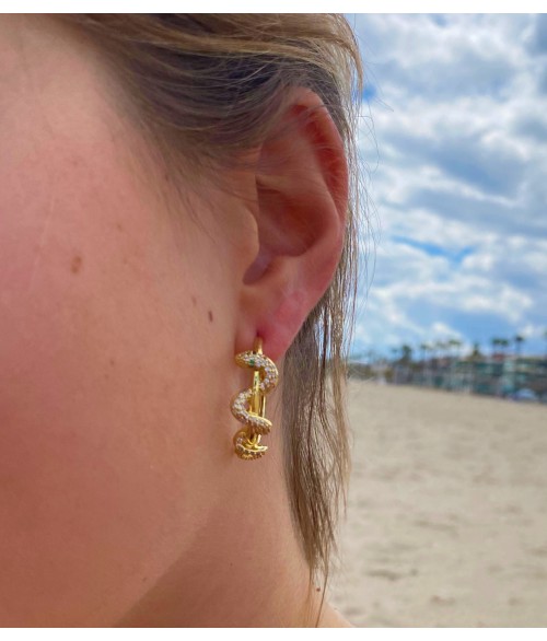 Pendientes de Serpiente de Acero