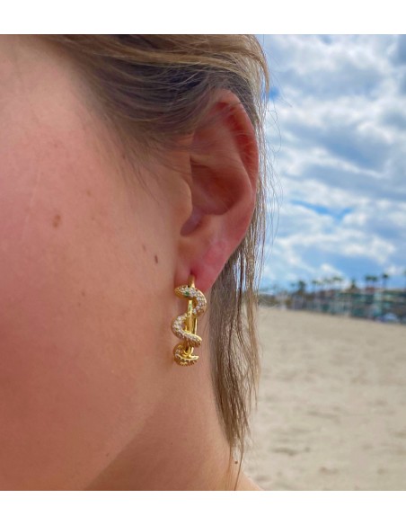 Pendientes de Serpiente de Acero