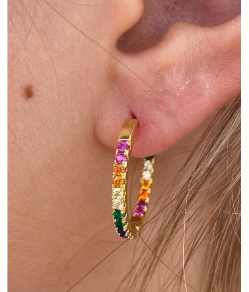 Pendientes de Aro Multicolor