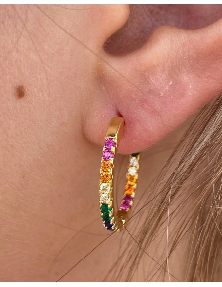 Pendientes de Aro Multicolor