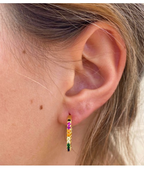 Pendientes de Aro Multicolor
