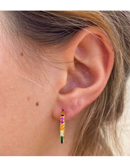 Pendientes de Aro Multicolor