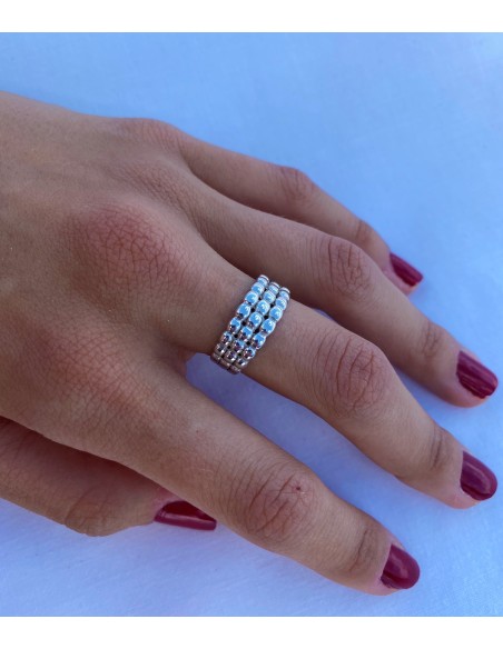 Anillo Bolas en Plata 1ª Ley