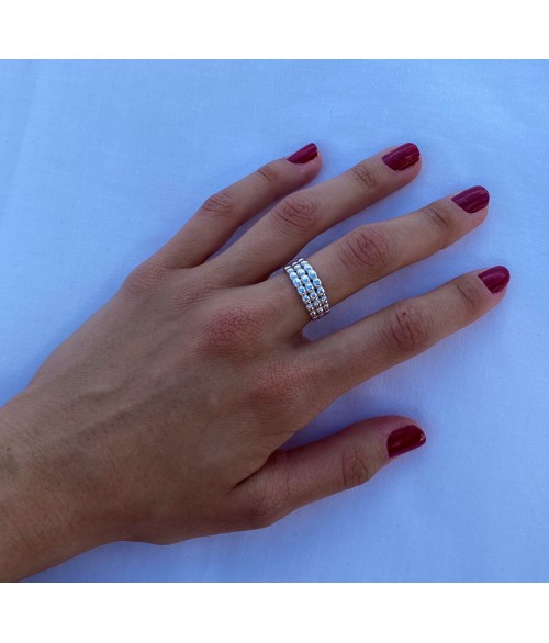 Anillo Bolas en Plata 1ª Ley