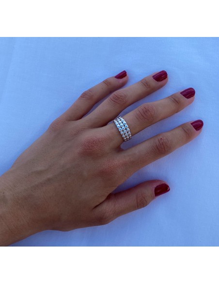 Anillo Bolas en Plata 1ª Ley