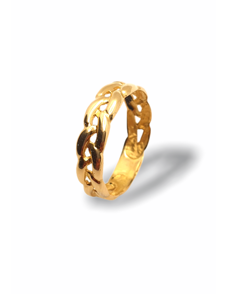 Anillo Cadena en Oro 18k
