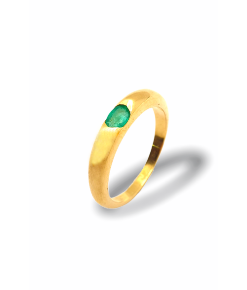 Anillo con Esmeralda en Oro 18k