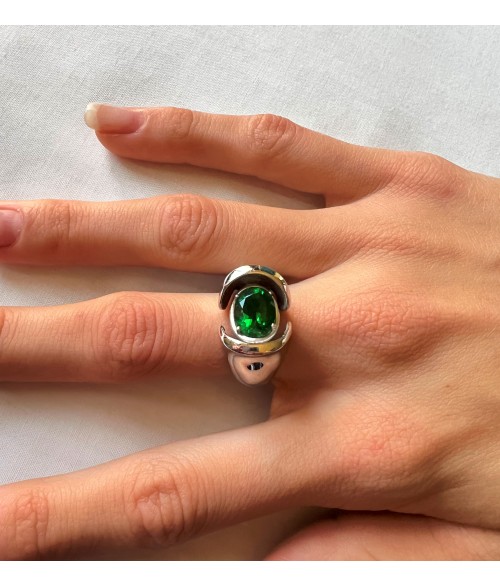 Anillo de Plata con Esmeralda