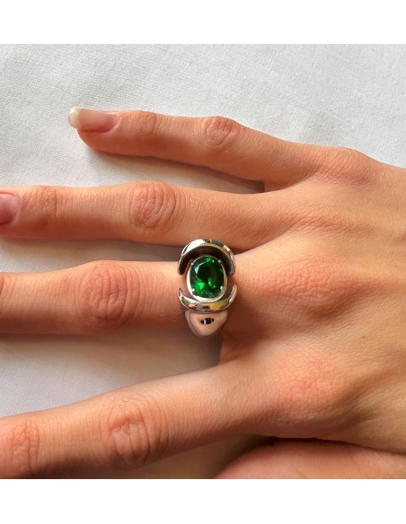 Anillo de Plata con Esmeralda