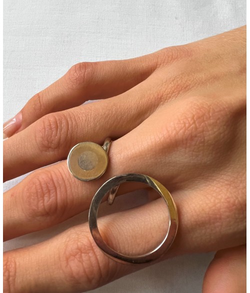 Anillo de Plata Dos Lunas