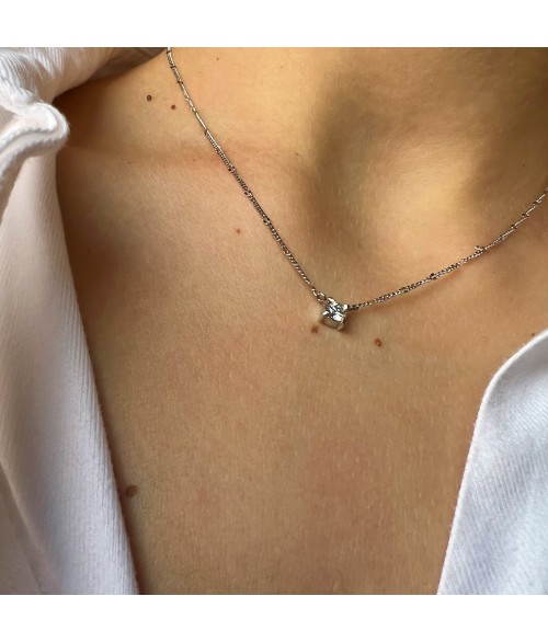 Colgante en Oro Blanco 18k con...