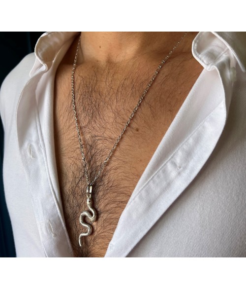 Colgante de Serpiente en Plata